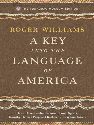 cover image of A Key into the Language of America